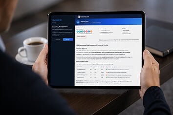 OutlookIQ answering a succession-risk question, grounded in the board's own evaluation data
