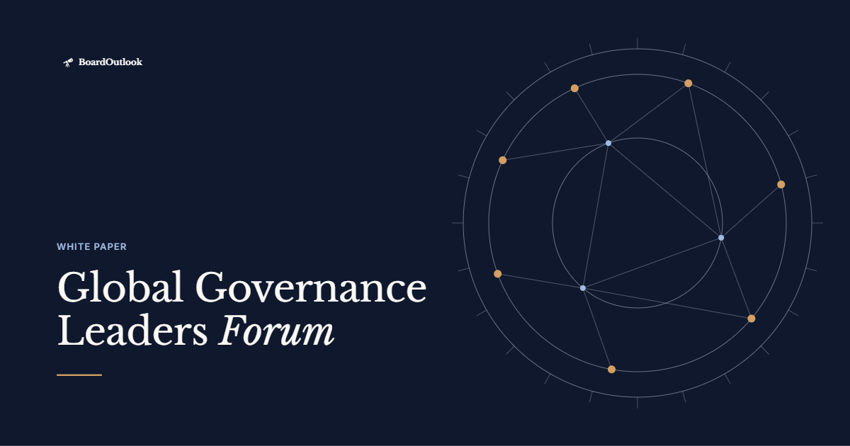 Global Governance Leaders Forum: AI as a Boardroom Tool - Governance, Judgement and Risk